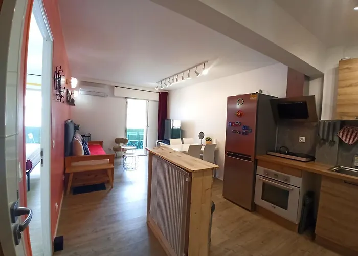 Appart 5 Pers, 2 Chambres, Terrasse, Climatisation, Parking Inclus